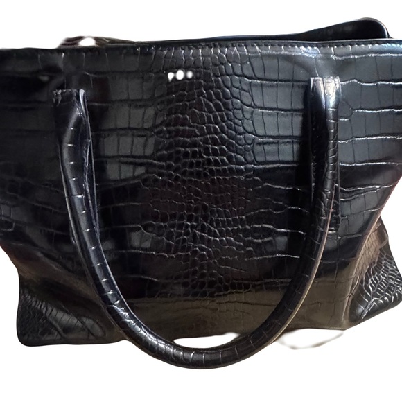 Bebe Croc Embossed Handbag - Picture 2 of 11